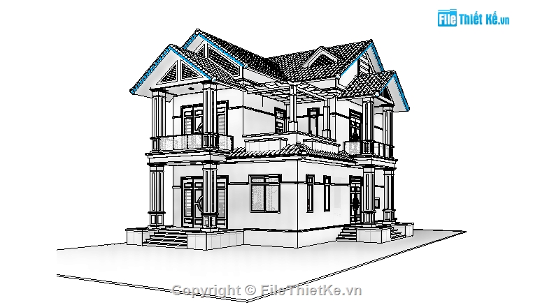 mẫu biệt thự 2 tầng revit,file revit biệt thự 2 tầng,bản vẽ revit biệt thự 2 tầng,file revit biệt thự,Revit Biệt thự 2  tầng